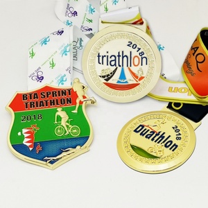 Medalla Deportiva Metálica 3D de Diseño Personalizado al por Mayor de Oneway, Trofeos Personalizados, Premio de Oro para Triatlón, Medalla de Duatlón - Product Image 4
