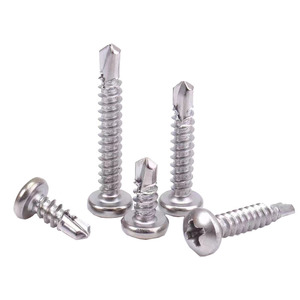 Stainless Steel Phillips Head Self Drilling <b>Screw</b> Round Head Metric Grade 8 Zinc Plated For Metal General Industry - Product Image 2