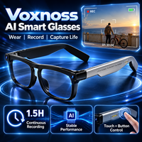 Lunettes Intelligentes IA G01 37g Caméra 4K Vidéo 1080P BT 5.4 WiFi Traduction Notes de Réunion Dialogue IA Audio Ouvert 64 Go TR90