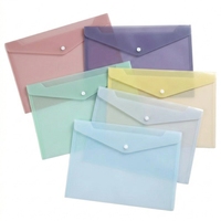 Pochette transparente A4 en PP pour documents, organiseur de feuilles d'examen pour étudiants, fournitures de bureau, grande capacité, fermeture à pression épaissie