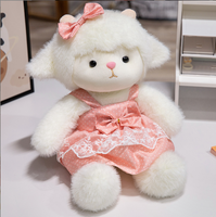 Peluche de chèvre blanche personnalisée de haute qualité, souvenir de zoo, chèvre en peluche lavée, rembourrage en coton PP, filet pour soulager le stress