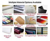 Boîtes en papier pliables personnalisées, imperméables, recyclables, avec doublure en éponge, emballage haut de gamme, taille personnalisée, impression de logo, cosmétiques