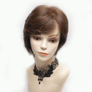 Pre Plucked Hand Tied Bob Short Length Human Hair Natural Black Brown Wavy French Lace Glueless Breathable - Product Image 4