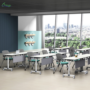 Mesa <span class=keywords><strong>de</strong></span> Entrenamiento Plegable Moderna, Mesa <span class=keywords><strong>de</strong></span> Conferencia Móvil, Mesa <span class=keywords><strong>para</strong></span> Aulas, <span class=keywords><strong>para</strong></span> Salas <span class=keywords><strong>de</strong></span> Reuniones en Forma <span class=keywords><strong>de</strong></span> U - Product Image 2