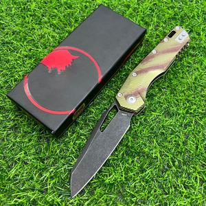 Navaja de Bolsillo Personalizable MT MSI HK FB132, Calidad OEM, DIY, Afilada como una Cuchilla, Aleación de Aluminio G10, Acero con Alto Contenido de Carbono, Plegable, para Camping y Senderismo - Product Image 4