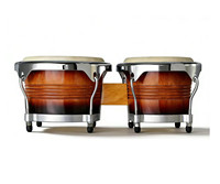 China Custom Popular Percussion Instrument 7.5+ 8.5 Inch Bongo with Cowhide Birch Wood