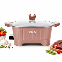 Fournitures de cuisine de haute qualité cuisinière électrique marmite électrique multifonctionnelle avec couvercles en verre marmite électrique