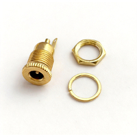 DC099 Waterproof Panel Mount DC Power Jack Socket 2.0mm/2.5mm Gold Plated Pin 5A 30V Threaded Female DC Charging Port
