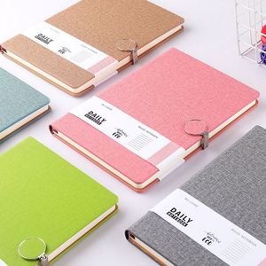 Carnet en lin doux au toucher, impression de logo personnalisé, carnet de marque, carnet à couverture rigide en PU, format A5, cahier avec logo, avec boîte personnalisée - Product Image 4