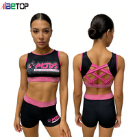 Ensemble de sport personnalisé pour cheerleading, soutien-gorge et short, design gratuit, mode cheer pour filles, vêtements d'entraînement pour cheerleaders, Ibetop