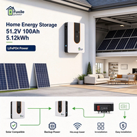 Módulo de Batería LiFePO4 POWER WALL 51.2V 100Ah 5.12kWh |   Sistema de Almacenamiento de Energía Doméstico Montado en Pared con BMS Inteligente
