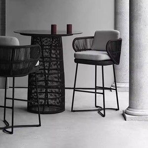 Ensemble <span class=keywords><strong>de</strong></span> canapés en rotin <span class=keywords><strong>de</strong></span> style nordique <span class=keywords><strong>de</strong></span> luxe, combinaison <span class=keywords><strong>de</strong></span> meubles <span class=keywords><strong>de</strong></span> patio modernes pour les jardins <span class=keywords><strong>de</strong></span> villas, les terrasses extérieures, les appartements côtiers - Product Image 2