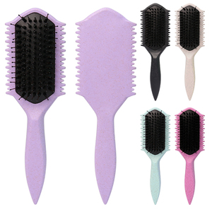 Nouvelle brosse à cheveux en paille de blé et ABS pour définir les boucles, avec des poils en nylon pour femmes, démêlage, ventilation, brosse à cheveux ailée - Product Image 1