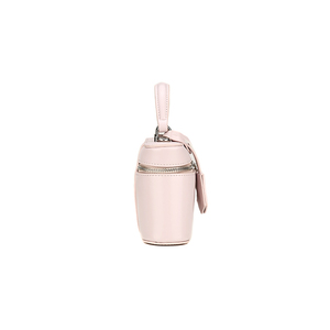 Pochette cosmétique à fermeture éclair en cuir véritable ZENOS pour femmes, style minimaliste uni, sac de maquillage de voyage léger et portable - Product Image 4