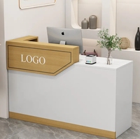 Comptoir de réception, comptoir de caisse et de vente au détail, table de comptoir avant, mobilier de bureau en bois minimaliste, personnalisable