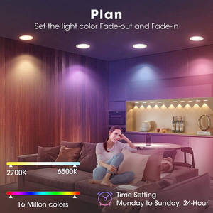 Foco Empotrable <span class=keywords><strong>LED</strong></span> Inteligente WiFi de 4 Pulgadas, Clasificación IP44, 9W, Regulable, RGBCW, con Google Alexa, Garantía de 5 Años - Product Image 5