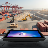 Écran tactile capacitif PCAP intégré mural, moniteur industriel étanche IP65 de 21/21,5/22 pouces
