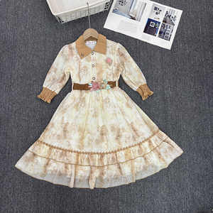 Design esclusivo tradizione vestiti ragazza polsini lunghi fiore ragazza vestito Eid Al-Fitr vestiti per adolescenti per ragazze <span class=keywords><strong>abbigliamento</strong></span> per bambini - Product Image 4