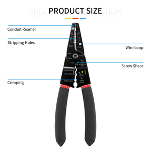 7 in 1 Metric Steel Serrated Jaw <strong>Wire</strong> <strong>Stripper</strong> &amp; Crimping Plier OEM - Product Image 5