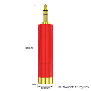 3,5mm TRS macho <span class=keywords><strong>a</strong></span> 6,35mm hembra <span class=keywords><strong>Jack</strong></span> conector <span class=keywords><strong>adaptador</strong></span> 6,5 enchufe auriculares amplificador Audio micrófono AUX 6,3 3,5mm convertidor - Product Image 6