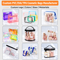 Pochette de rangement autoportante en PVC givré avec fermeture à pression, taille personnalisée, pour cosmétiques, papeterie et voyage