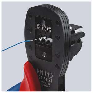 KNIPEX 97 54 24 Pince à sertir pour micro fiches à sertir parallèle avec poignées multi-composants brunies 190 mm - Product Image 4