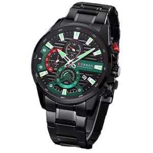 Reloj de Pulsera Curren 8415 para Hombre, Marca de Primera Calidad, Deportivo, de Cuarzo, Lujoso, Completamente de Acero, Resistente al Agua, Cronógrafo, 22 mm, Reloj Masculino - Product Image 1