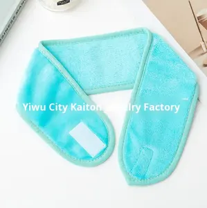 ที่คาดผมกำมะหยี่นุ่มพิเศษ ขนาด 8*60 ซม. ขายส่ง สำหรับโยคะ กีฬา ซักล้าง ทำความสะอาด ล้างเครื่องสำอาง ปรับขนาดได้ ยืดหยุ่น พร้อมแถบตีนตุ๊กแก - Product Image 6