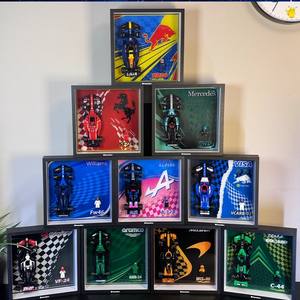 Modern Abstract <b>Black</b> Photo Frame Decorative Painting Compatible with Speed Series 77242-Ferrari SF24 Racing Car - Product Image 2