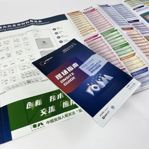 Brochure d'exposition pliable <span class=keywords><strong>sur</strong></span> mesure, grand format, design de carte pliable, impression offset/numérique de haute qualité, guide d'événement <span class=keywords><strong>sur</strong></span> site - Product Image 1