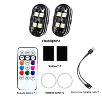Feux de navigation à LED télécommandés sans fil pour avion, voiture, moto, drone Feux d'avertissement universels clignotants arc-en-ciel