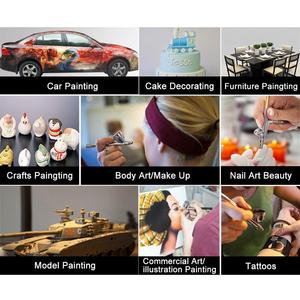 Комплект мини-аэрографа AS189K с компрессором, Гравитационный Аэрограф, двигатель переменного тока/охлаждающий Новый поршневой двигатель с воздушным охлаждением - Product Image 3