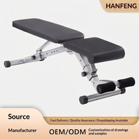 Banc de musculation commercial portable en acier, durable et écologique, multifonctionnel, pour exercices de curl des jambes, style plat, réglable et pliable