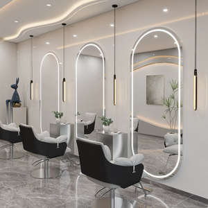 Miroir Mural LED de Luxe Moderne pour Salon, avec Commande Tactile et Lumière Dimmable, Personnalisable pour Salon de Coiffure - Offre Spéciale - Product Image 1
