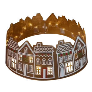 Collar para Árbol de Navidad con Luces LED de Casa de Jengibre, Base para Árbol de Navidad, Decoración Navideña para el Hogar, Marca LM, PVC - Product Image 1