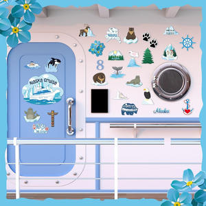 Aimants de réfrigérateur populaires sur le thème de l'Alaska pour les décorations de porte et les accessoires de fête de croisière - Product Image 1