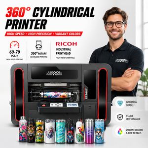 Impresora UV Rotativa de Cilindro de 360 Grados de Grado Industrial Jucolor con Tecnología Gen6 para Tazones, Botellas de Agua, Latas, Urnas - Product Image 1