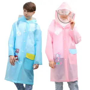 Different Color Printed Emergency Outdoor Rain Poncho Waterproof Eva Kids Raincoat