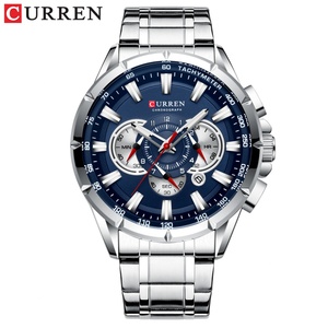 CURREN 8363 Blue Men's <b>Watch</b> Chronograph Stainless Steel Belt <b>Watch</b> for Man 3atm Water Resistant Relojes curren - Product Image 4
