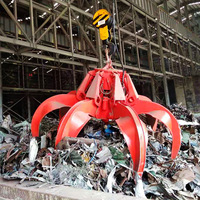 Godet de préhension hydraulique électrique à 6 flaps pour excavatrice, 3, 5 et 6 tonnes, type « Orange Peel »