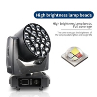 Projecteur LED DMX RVBW à tête mobile 19 pièces 25W Big Bee Eye avec zoom, personnalisable en gros
