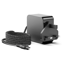 20V3.25A PD65W USB Type-C Chargeur rapide avec design pliable et support mural pour ordinateurs portables et tablettes