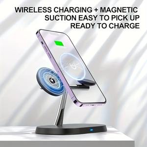 Chargeur magnétique sans fil 3 en 1 15W pour <span class=keywords><strong>iPhone</strong></span> 16 15 14 13 12 <span class=keywords><strong>Apple</strong></span> <span class=keywords><strong>Watch</strong></span> 8 <span class=keywords><strong>7</strong></span> Airpods Pro Station de charge rapide - Product Image 4