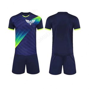 Ensembles d'uniformes de football 100 % polyester en gros, maillots d'entraînement verts pour équipes avec logo personnalisable sur le devant - Product Image 4
