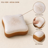 Jouet Squishy en forme de pain grillé, collant, à remontée lente, anti-stress, sensoriel, cadeau pour enfants, idéal pour les fêtes, en gros