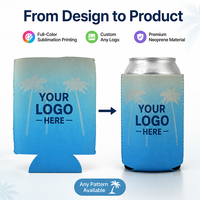 Manchon isotherme personnalisable et réutilisable en néoprène pliable pour canettes de 12 oz, pour bière et boissons, portable, recyclable, pour l'extérieur