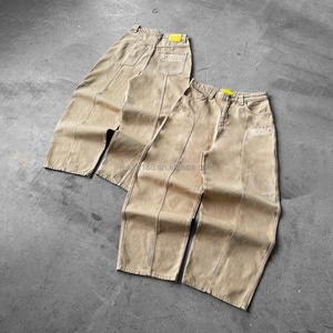 Custom Vintage <b>Denim</b> Pants Fashion Wear 14 Oz Heavyweight Streetwear Jeans Pants for Men Loose Straight Baggy Jeans Manufacturer - Product Image 1