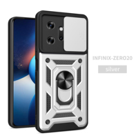Coque itel pour itel S23/S23 Plus/A60/A60S/A70 armure fenêtre coulissante support d'anneau en métal voiture caméra magnétique coque de protection pour téléphone