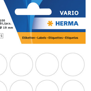 Etiquetas Autoadhesivas Blancas HERMA Paquete de 21 Etiquetas de Papel de 19 mm de Diámetro 20 Etiquetas por Hoja Modelo 1870 - Product Image 5