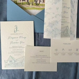 Set di Biglietti d'Auguri <span class=keywords><strong>e</strong></span> Inviti Matrimoniali di Alta Qualità con <span class=keywords><strong>Stampa</strong></span> Tipografica, Logo Personalizzato, Carta Premium <span class=keywords><strong>e</strong></span> Buste - Product Image 1